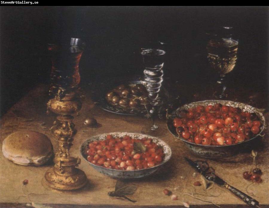 Osias Beert Museum national style life with cherries and strawberries in Chinese china shot els